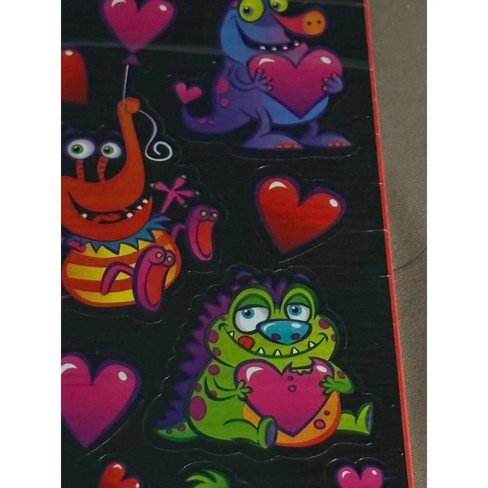 Vintage 90s AGC American Greetings Valentine Monster Heart Sticker Sheet Sealed